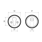 Китай Накладка врезная для цилиндра АЛЛЮР Н-01