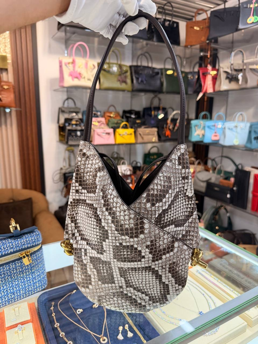 Клатч-Сумка Bottega Veneta Solstice small из кожи Питона