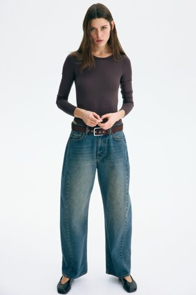 Боди из микрофибры с длинными рукавами - H&M