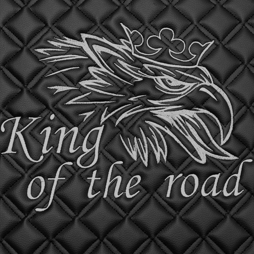 Ковры SCANIA 6 серии G (автомат), (экокожа, черный, серый кант, серая вышивка)