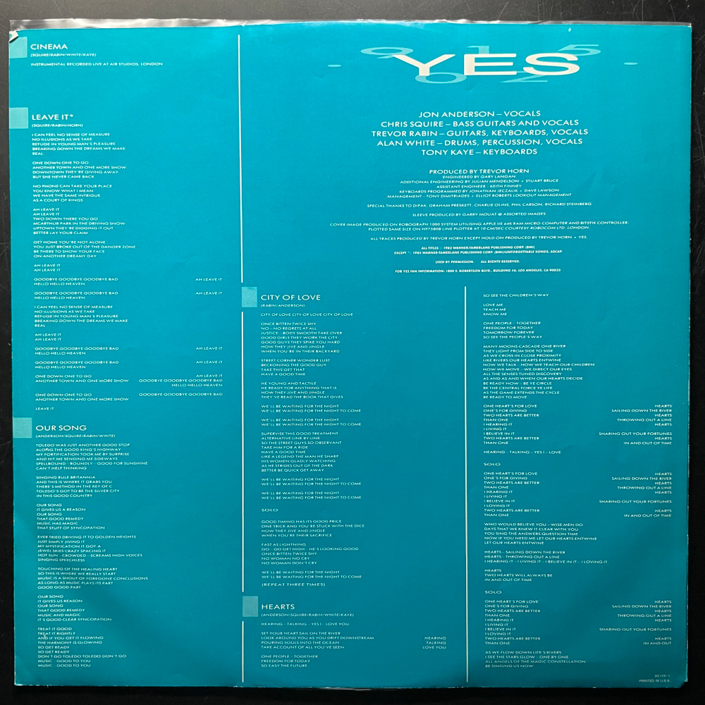 Yes ‎– 90125 (США 1983г.)