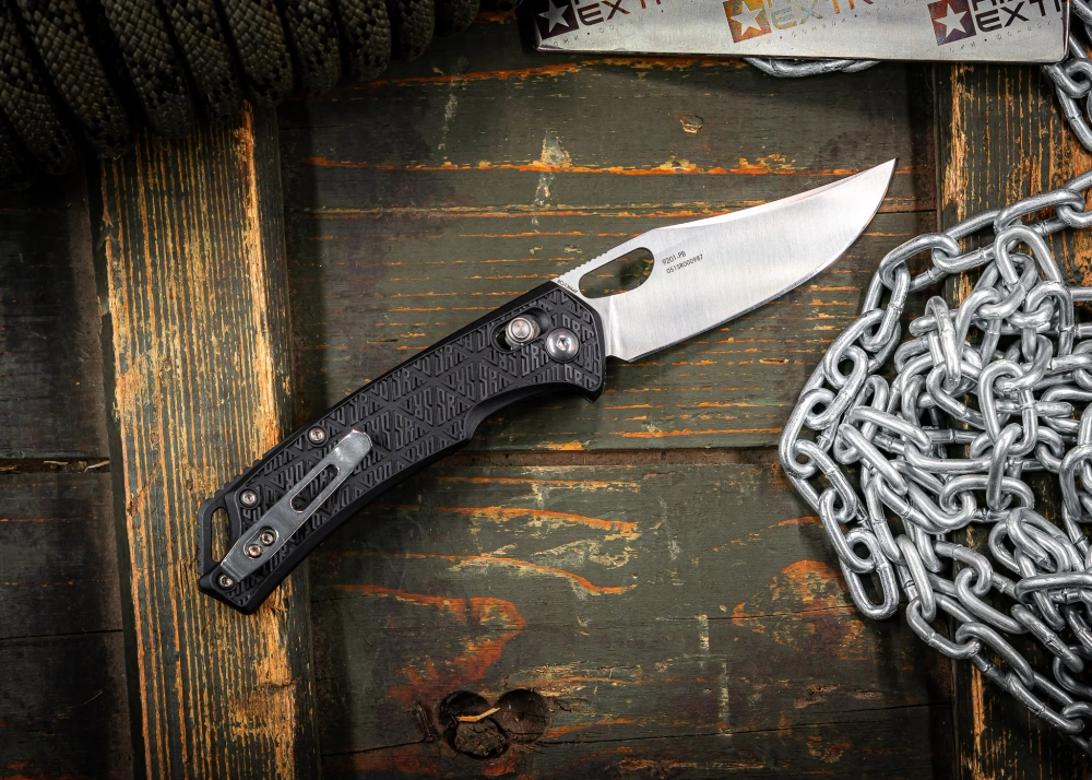 Складной нож SRM 9201-PB Satin сталь 8Cr13MOV рукоять Black FRN