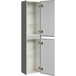AQ GE0535ST Geometria Пенал L/R подвесной, 350х1500х250 мм, 2 двери, 3 полки, Серый туман