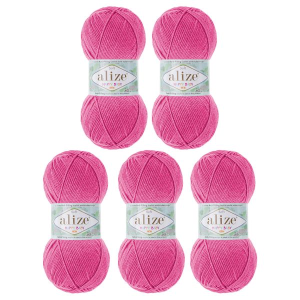 Пряжа Alize (Ализе) Happy Baby New / уп.5 мот. по 100 г, 320м, 157 сахарная вата