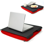 Подставка с пластиковым подносом laptray черная-красная