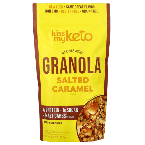 Kiss My Keto, Гранола, соленая карамель, 270 г (9,5 унции)