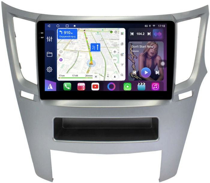 Магнитола для Subaru Legacy 5, Outback 4 2009-2014 (правый руль) - FarCar S500-TS10 монитор 9.5" QLED на Android 14, Быстрая, CarPlay, 4G SIM-слот