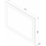 Зеркало "Rimini Led" 915х685