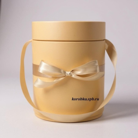 Шляпная коробка PREMIUM персиковая