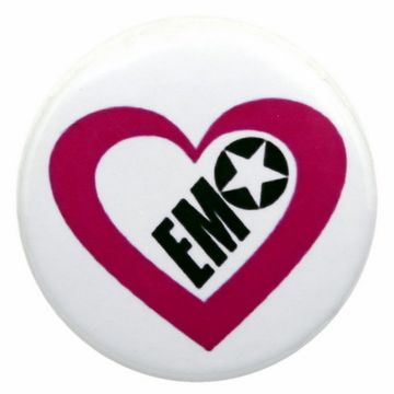 Значок Emo в сердце 36 мм (275)