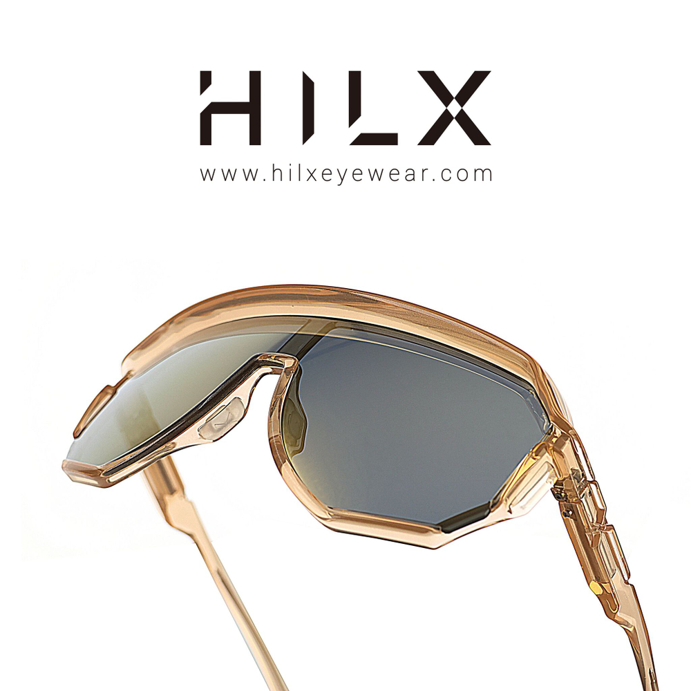 Спортивные очки HILX Newblood Shiny Crystal Orange / Gold Mirror Lens