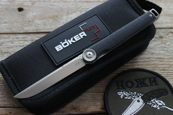 Складной нож Boker 01BO390 Kaizen Black c клинком из стали D2, рукоять G10