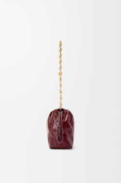 Loewe Сумка-мини Flamenco с имититацией рыбы-миксины, бургунди