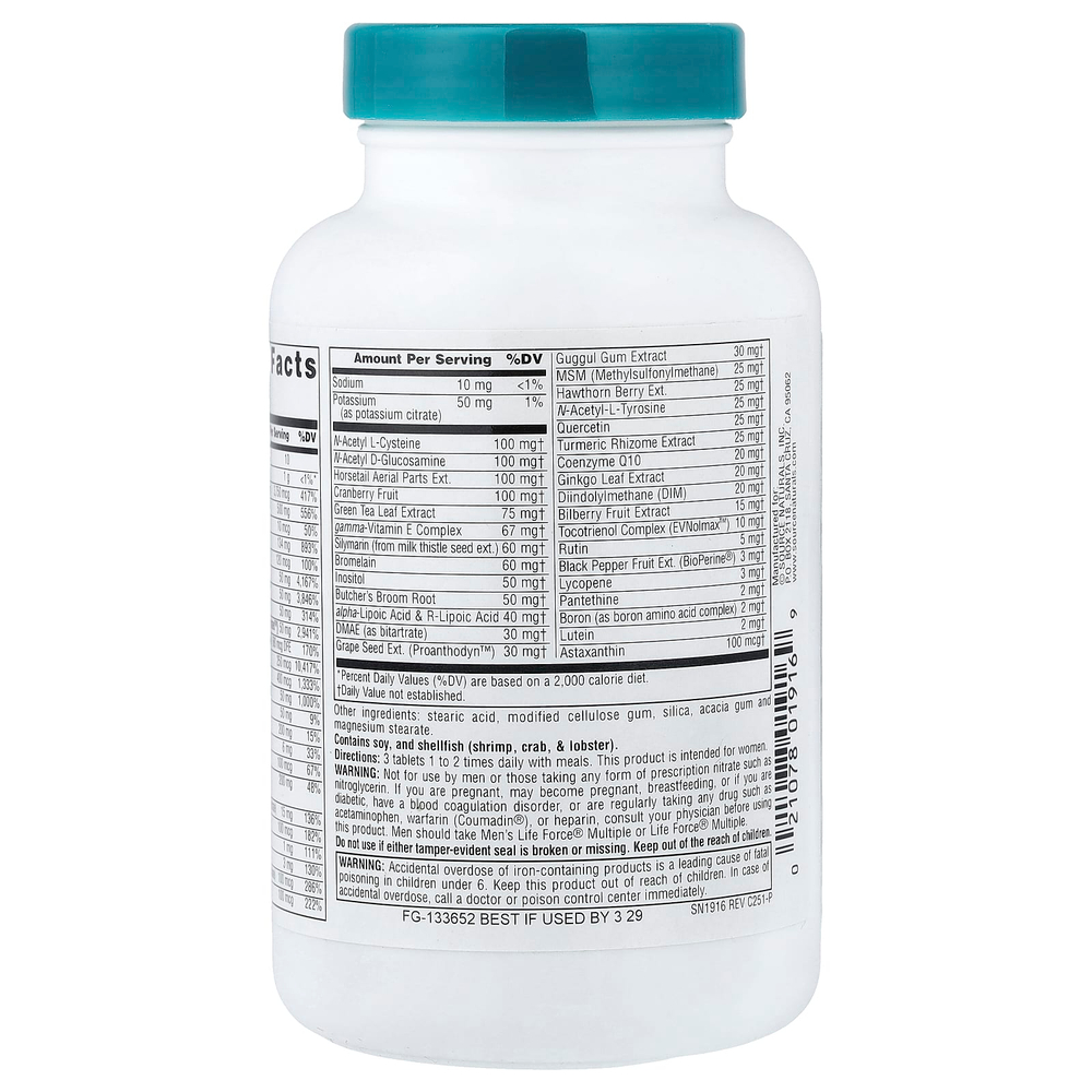 Source Naturals, Life Force® Multi, мультивитаминная добавка для женщин, 90 таблеток