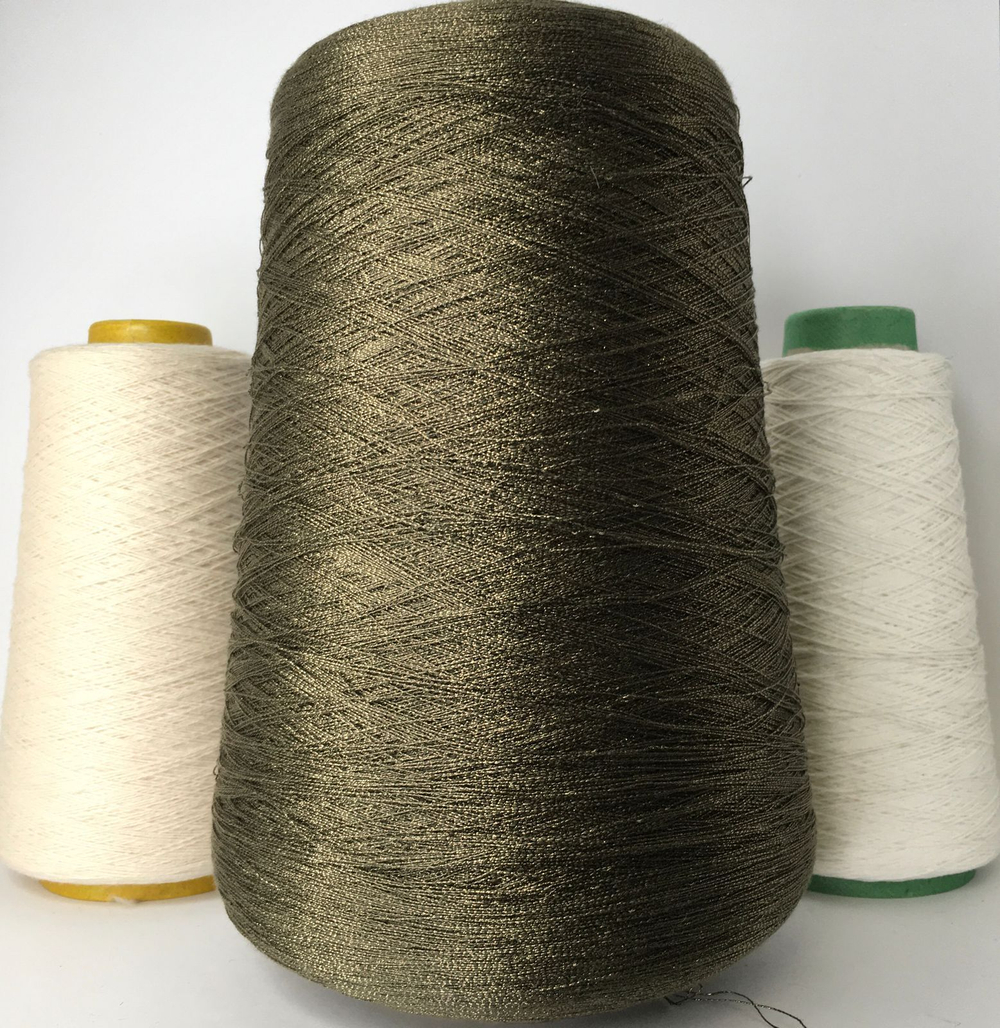 FASCINATE - E.MIROGLIO; 91% вискоза, 2% люрекс, 7% п/а; 2000м/100гр; col.92S, цвет: блестящий хаки