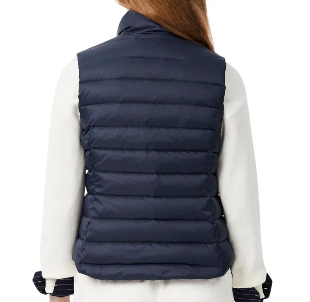 Женская теннисная жилетка Lacoste Water-Repellent Quilted Down - navy blue