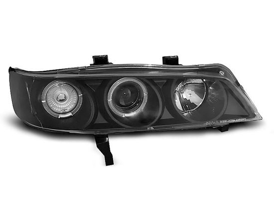 Передние фары Honda Accord USA angel eyes black