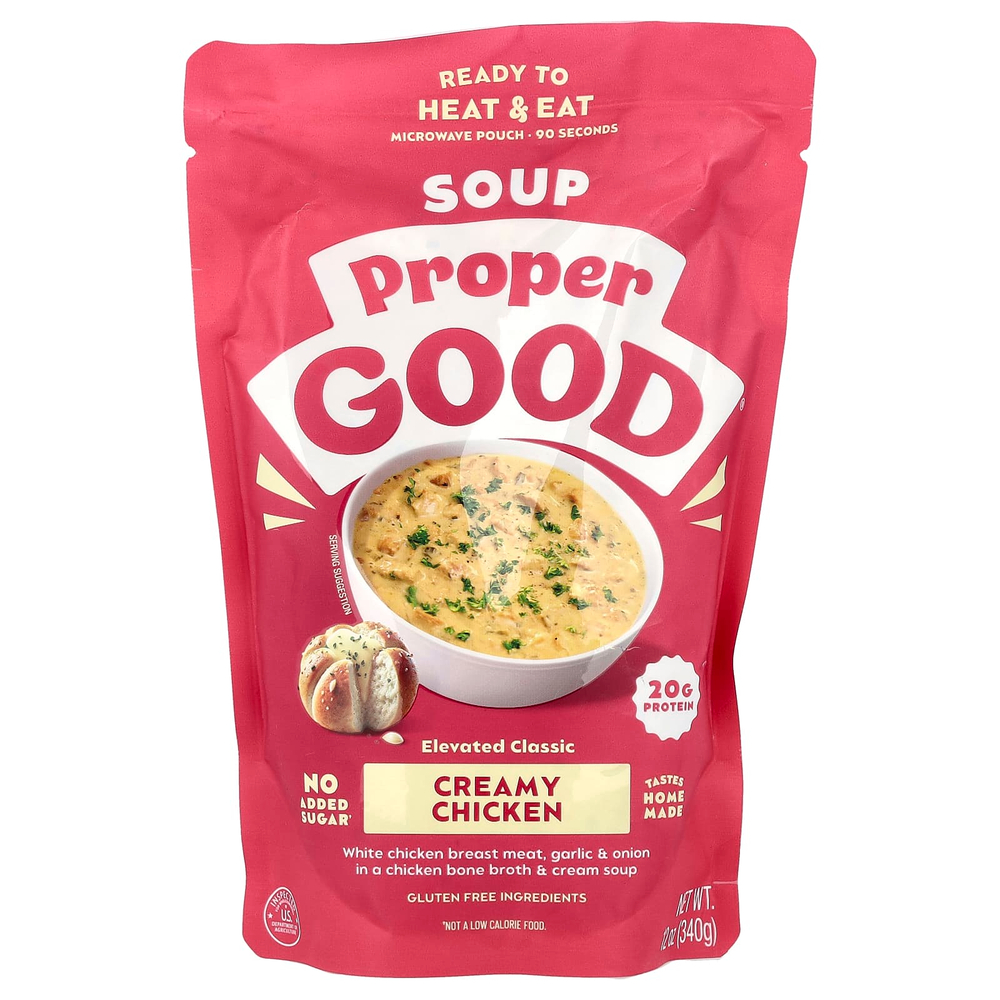 Proper Good, Готовый к разогреванию, куриный крем-суп, 340 г (12 унций)