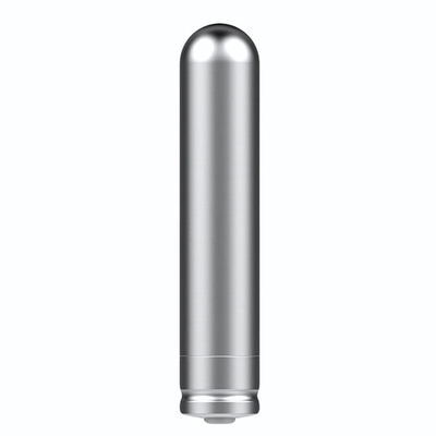 Серебристая стальная вибропуля Ferro - 7,2 см. (Цвет: серебристый)