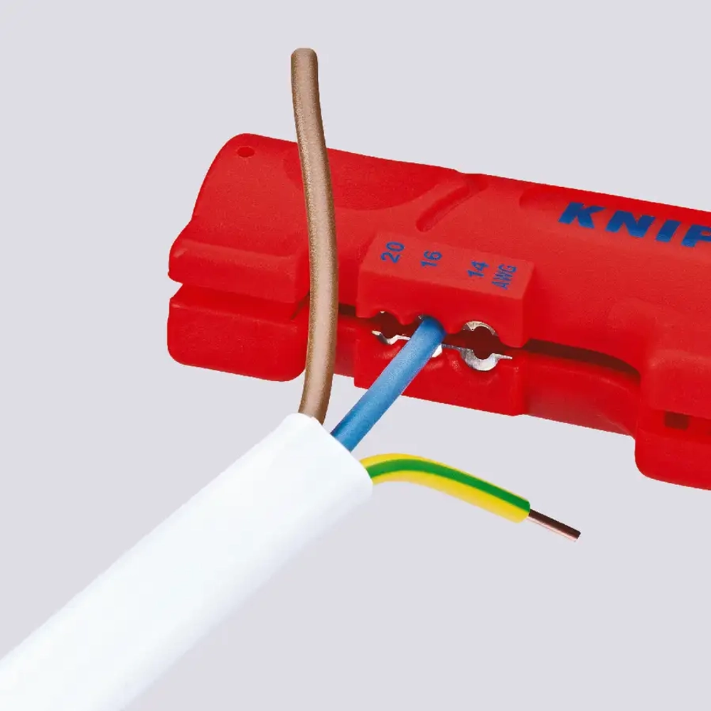 Инструмент для снятия оболочки с плоского и круглого кабеля 125 мм Knipex 16 64 125 SB