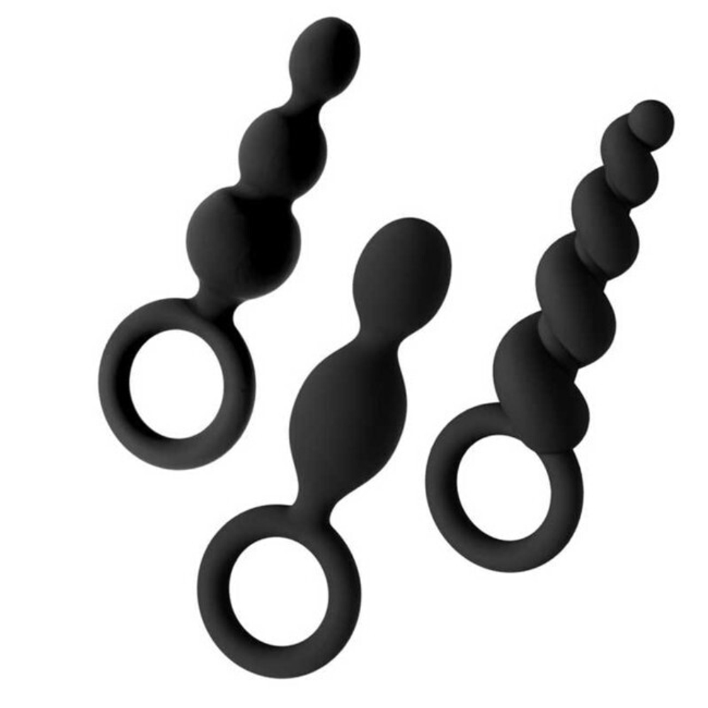 Набор анальных стимуляторов Satisfyer Plugs (Цвет: черный)