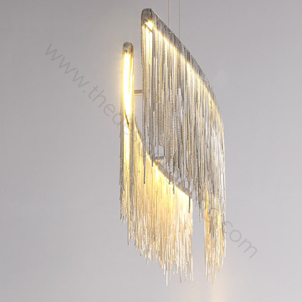 Pendant design lamp Waterfall  L150 (Silver)