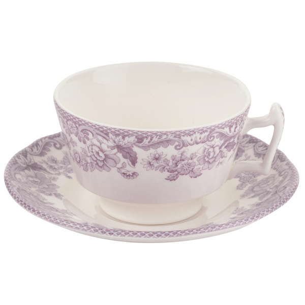 Чайная пара 200мл Spode Деламер, сельские мотивы розовая