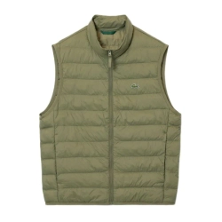 Мужская теннисная жилетка Lacoste Water-Repellent Puffed Windbreaker - khaki green