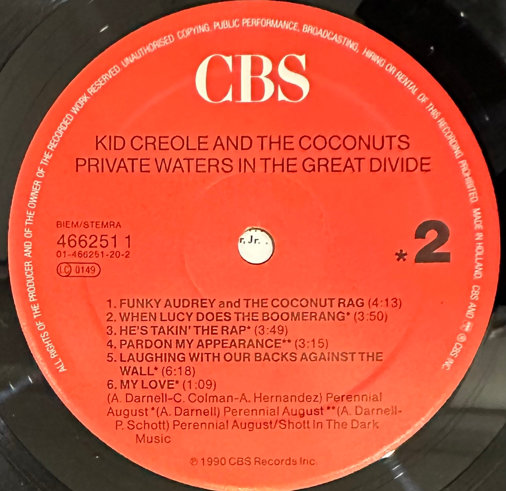 Kid Creole And The Coconuts - Private Waters In The Great Divide (Голландия 1990г.)