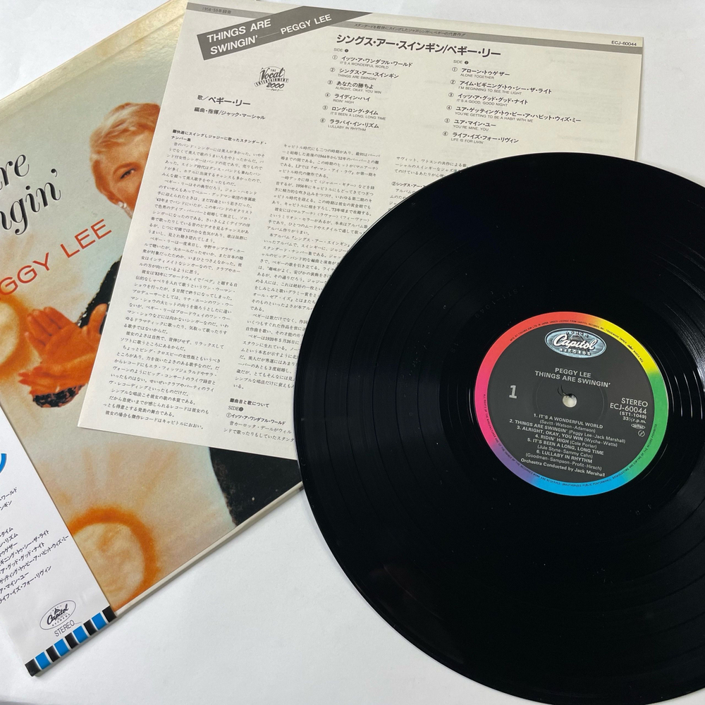 Винтажная виниловая пластинка LP Peggy Lee Things Are Swingin (Япония 1985) (Оби)