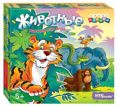 Развивающая игра Умные кубики "Животные" (Степ Пазл)