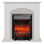 Каминокомплект Real Flame Hanna WT с очагом Fobos Lux Black RC