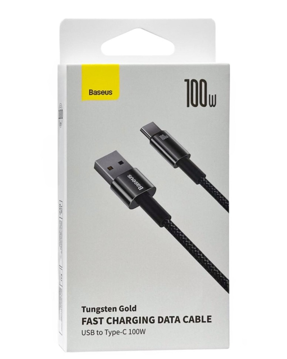 Usb Кабель-зарядка TYPE-C Baseus Tungsten 100W 1м (CAWJ000001) черный