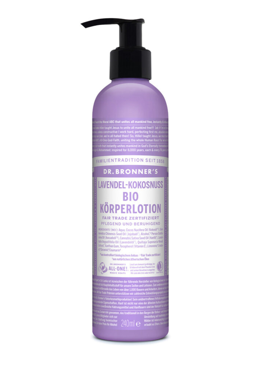 Лосьон для тела с лавандой и кокосом Dr. Bronner’s, 240 мл