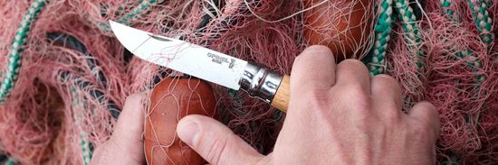 Складной нож Opinel №8, нержавеющая сталь, рукоять из бука, 123080 c клинком из стали Sandvik™ 12С27
