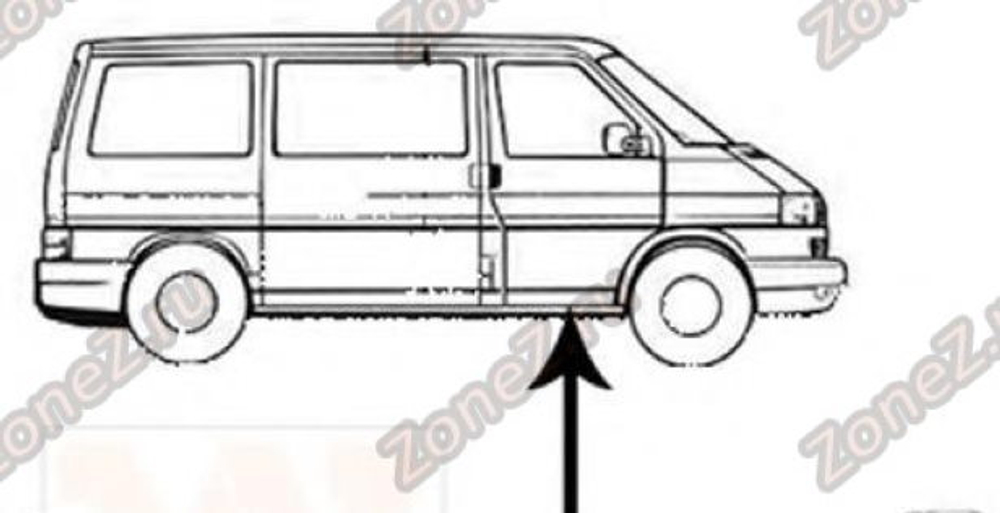 Порог правый Volkswagen Transporter T4 внутренний (Potrykus)