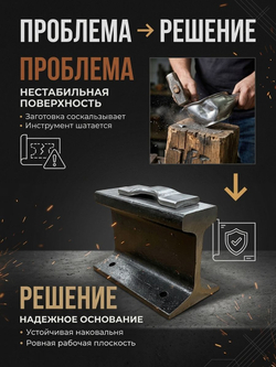 Рельсовая наковальня 200 мм