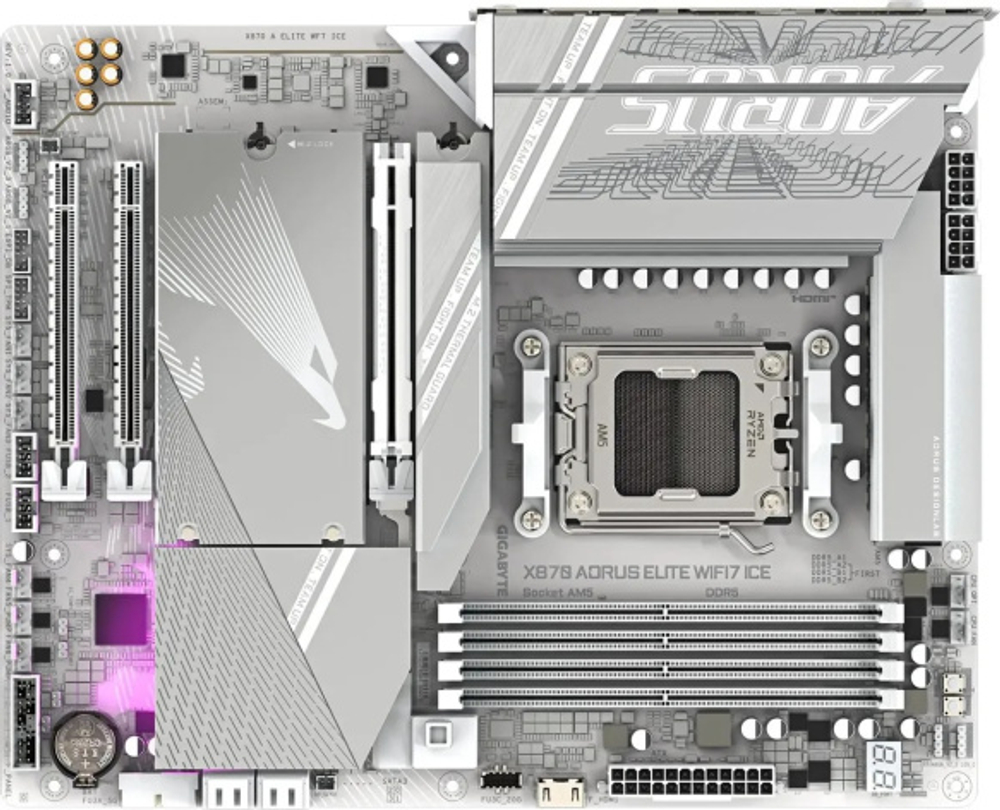 Материнская плата ATX GIGABYTE X870 AORUS ELITE WIFI7 ICE 1.1