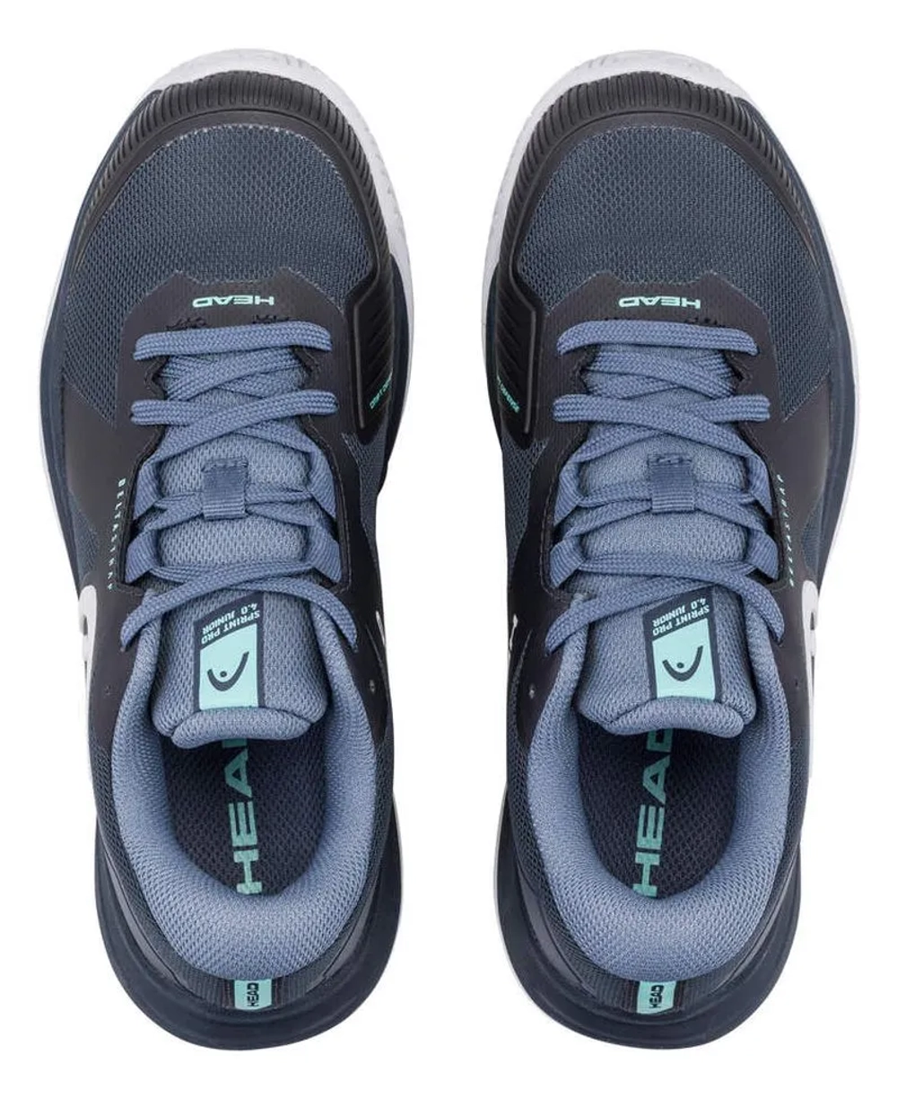 Детские теннисные кроссовки Head Sprint Pro 4.0 - blueberry/teal