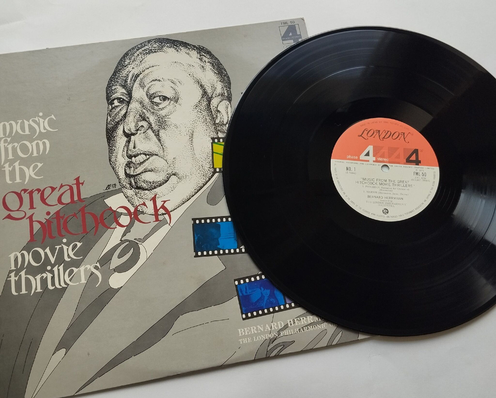 Винтажная виниловая пластинка LP Альфред Хичкок Music From The Great Hitchcock Movie Thrillers (Japan 1976) (No Obi) Psycho