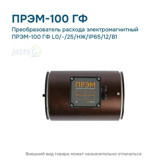 Преобразователь расхода электромагнитный ПРЭМ-100 ГФ L0/-/25/НЖ/IP65/12/B1