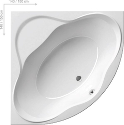 Ванна акриловая Ravak New Day 140x140 C651000000