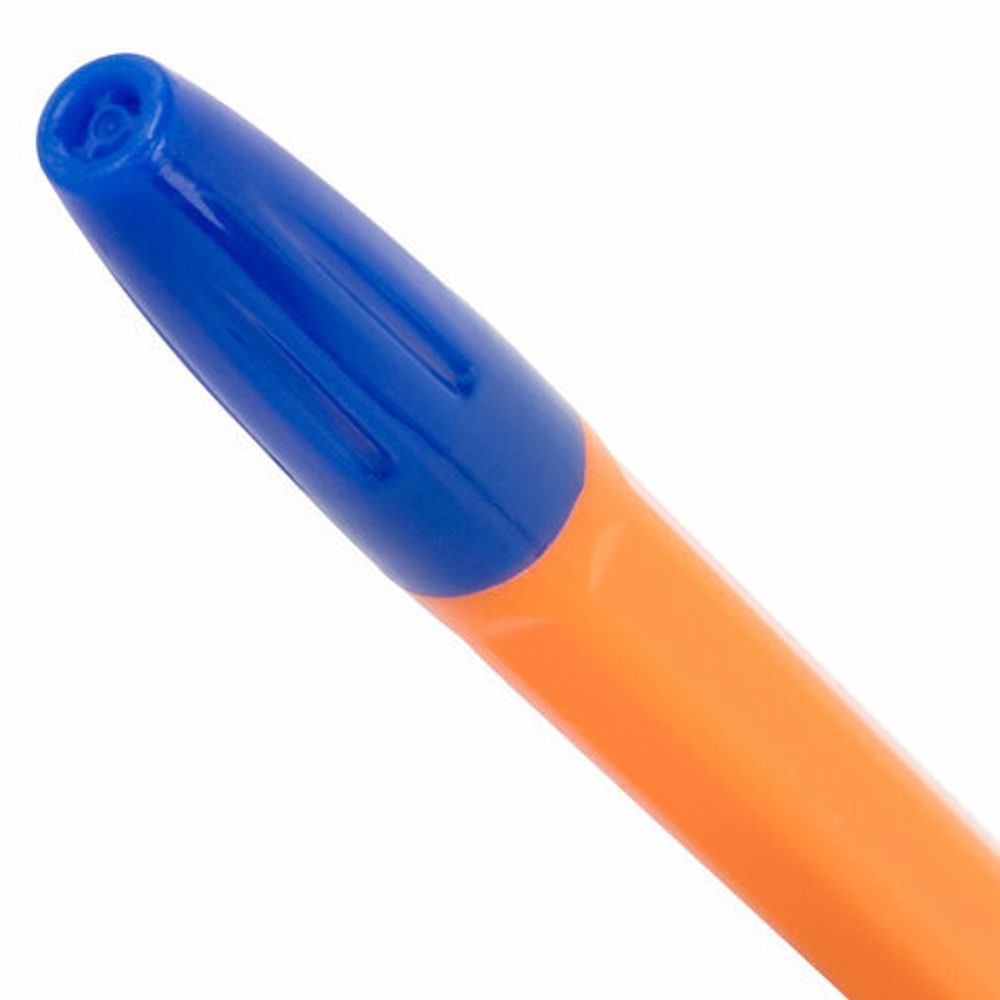 Ручка шариковая с грипом BRAUBERG "ULTRA GT ORANGE", 1шт, СИНЯЯ, корпус оранжевый, линия 0,35 мм, 144052