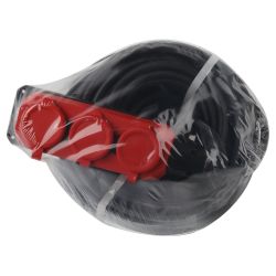 Удлинитель силовой ЭРА UK-3e-3x1,5-30m-IP44(KG) с заземлением 3 розетки каучук 30м КГ 3х1,5мм2 IP44 | Электротовары