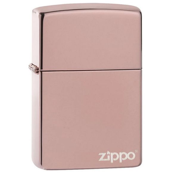 Цена наЗажигалка ZIPPO Logo Classic с покрытием High Polish Rose Gold, латунь/сталь, розовое золото, 36х12х56 мм