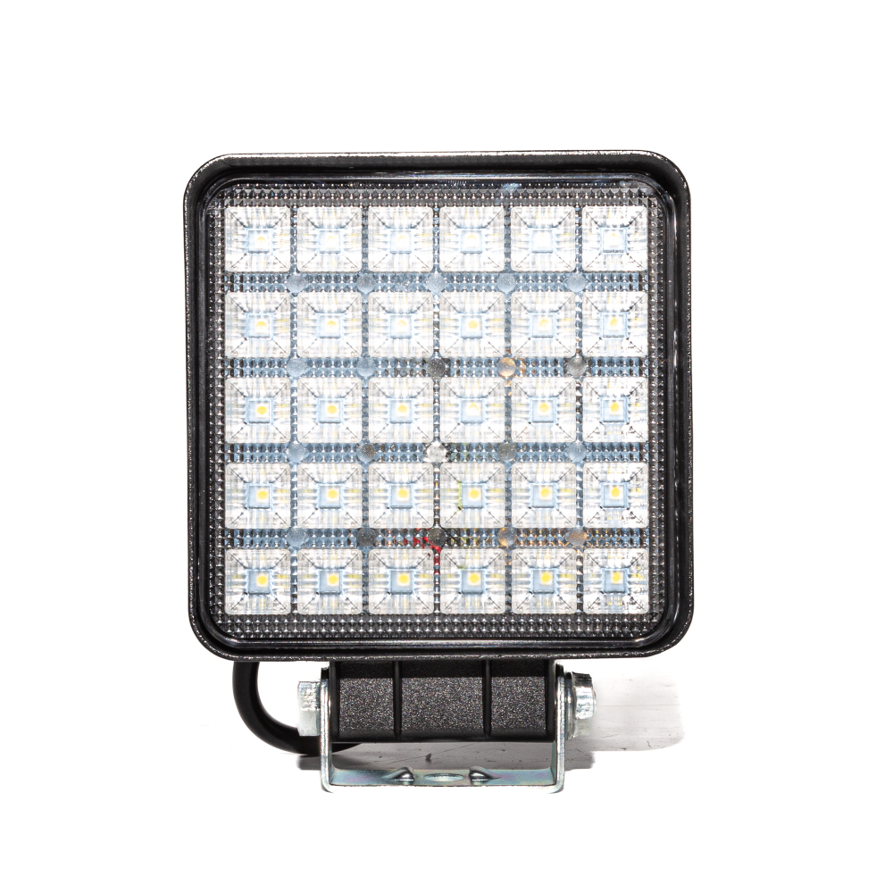 AE90S-30LED-42PC Фара светодиодная дополнительная, квадратная 110*42*140, рассеянный свет, 30 диодов, крепление по центру, 90 Вт, 10-30 В