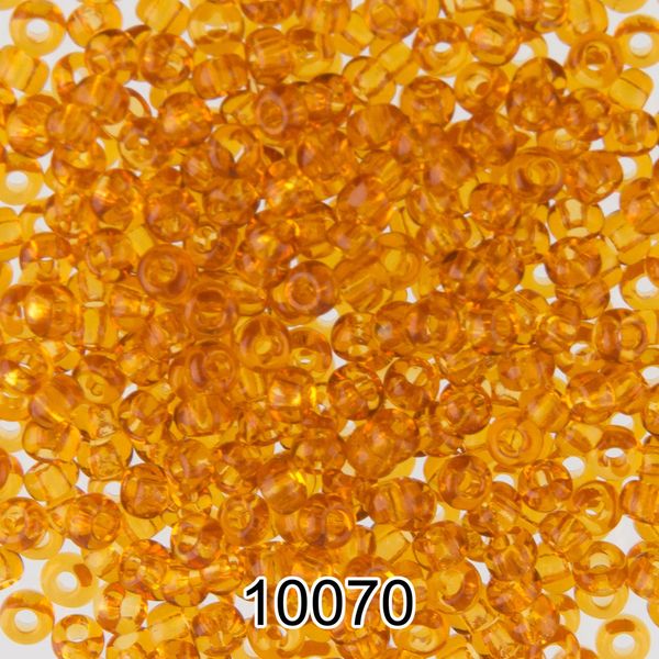 Бисер Preciosa 10/0 (2.3 мм), 500 г, 10070(Ф166) янтарный