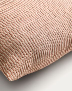 Чехол для подушки Nerel из жаккардовой ткани из хлопка и льна оранжевого цвета, 50 x 50 см