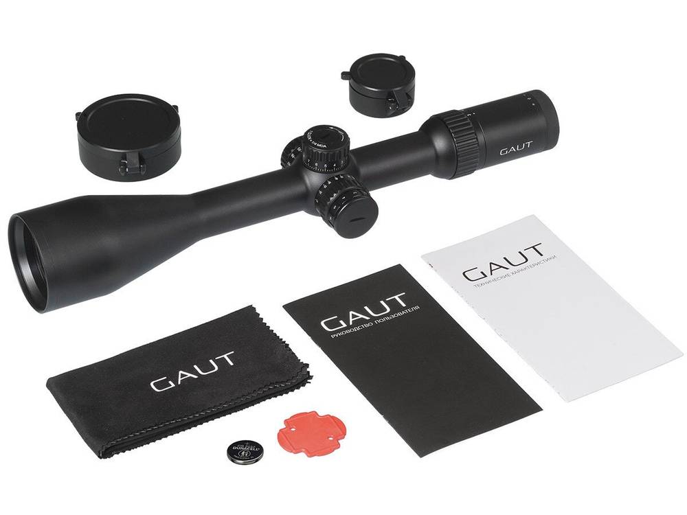 Прицел Gaut Obsidian 3-24x56, SF, сетка 31 (Half MD), подсветка красная, 30мм, 1/4 МОА, IPX7, 782г