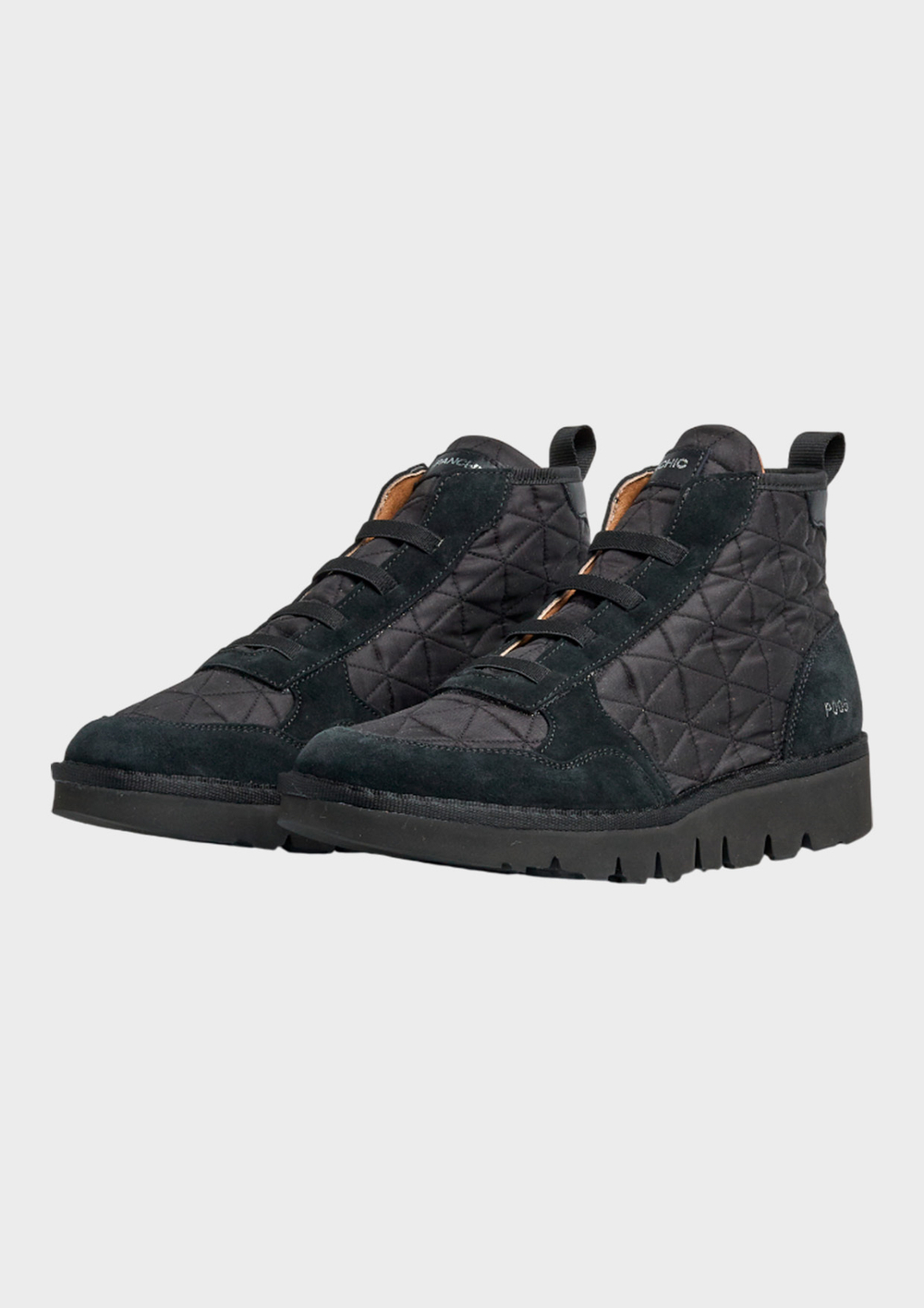 Ботинки PANCHIC Ankle Boot Quilted Nylon Suede Faux Fur